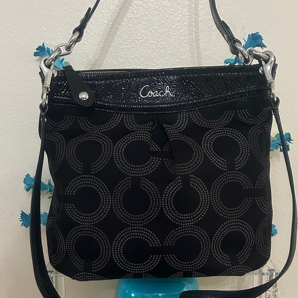 Coach Handbags - COACH Ashley Dotted Op-Art Crossbody Bag